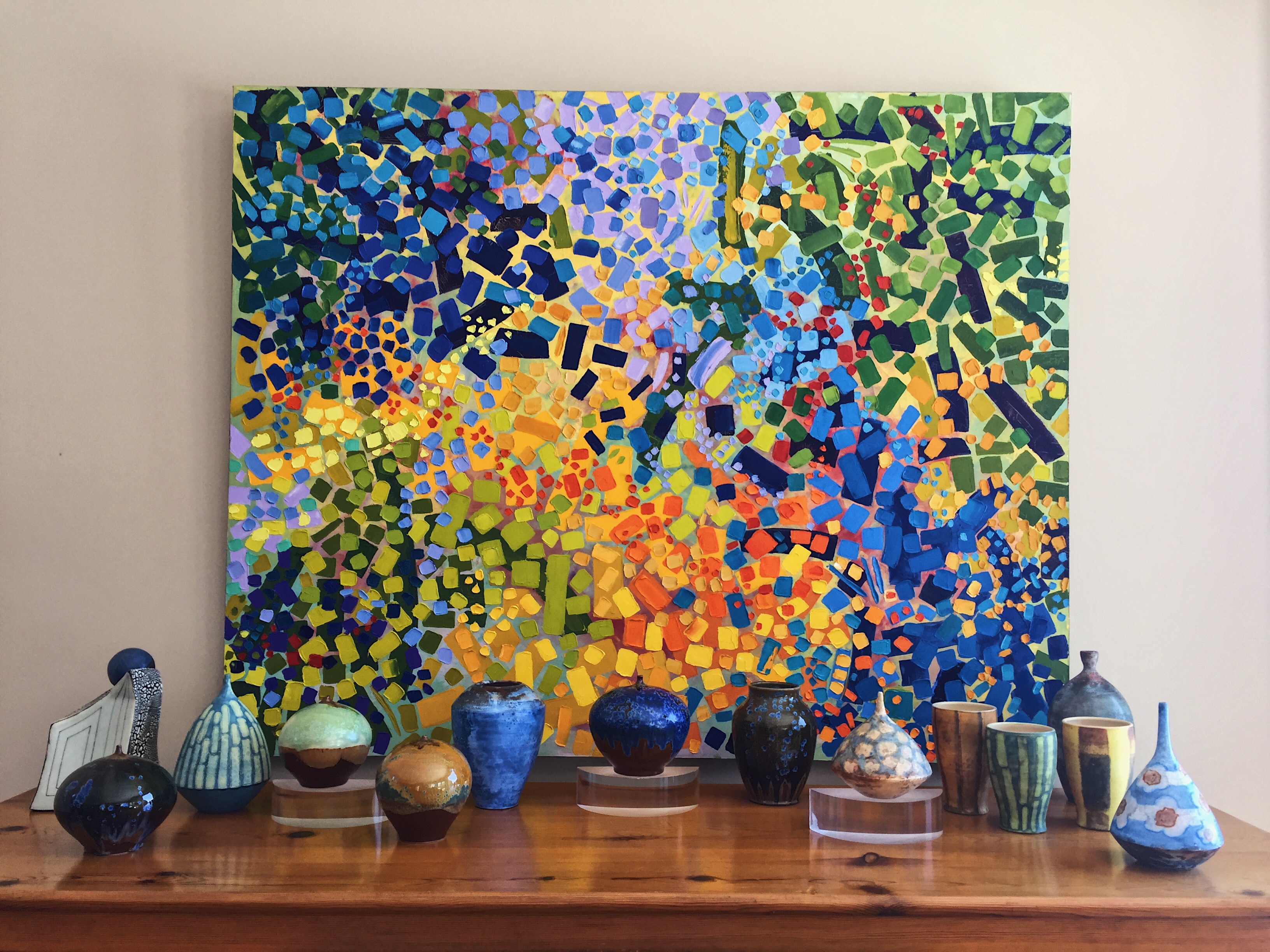 Capricious Diversity with Ceramics, oil, 48"x60"