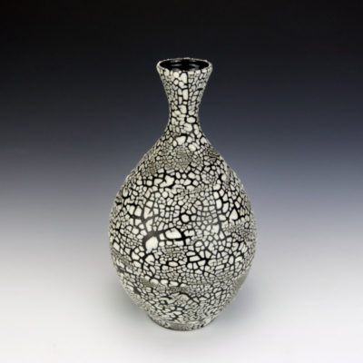 White Crackle Bottle